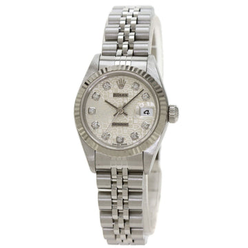 Rolex 69174G Datejust 10P Diamond Computer Watch Stainless Steel/SS Ladies ROLEX