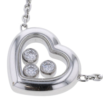 CHOPARD Necklace Happy Diamond Heart 3P 81/5445 K18 White Gold Women's