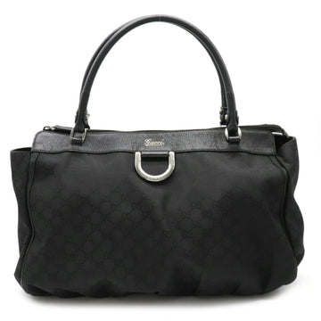 Gucci GG nylon tote bag shoulder leather black 341491