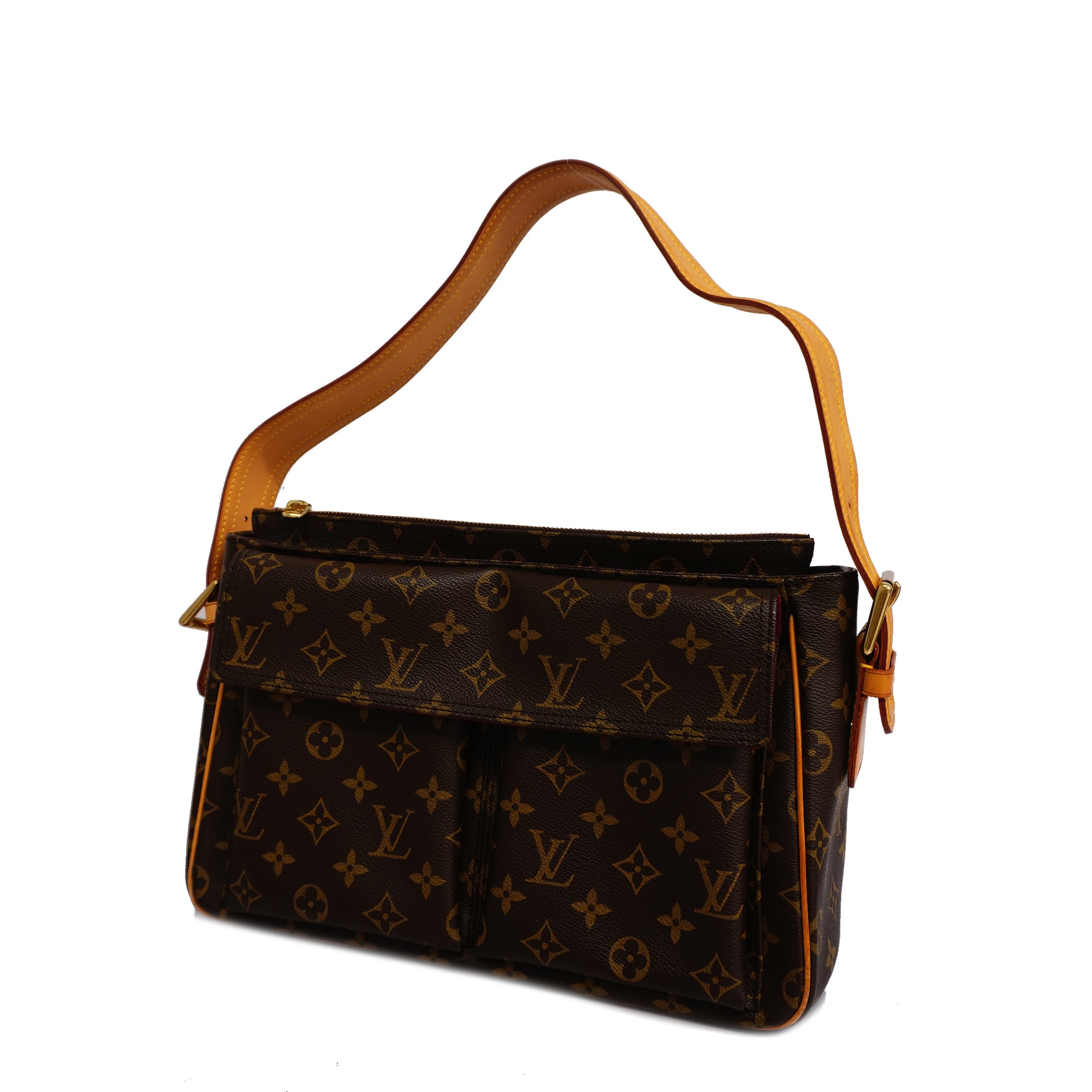 Louis Vuitton Monogram Viva Cite GM M51163 Shoulder Bag Brown