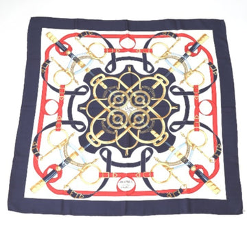 HERMES Pellier Carre90  Blue Scarf