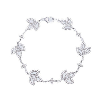 HARRY WINSTON Lily Cluster Pt950 Diamond Bracelet Platinum