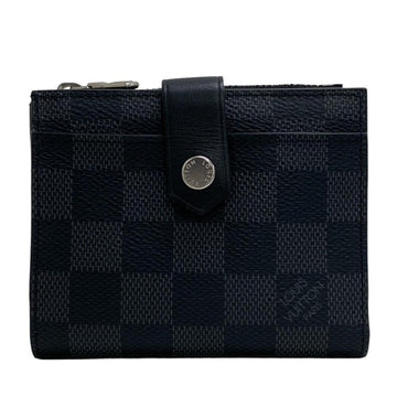 LOUIS VUITTON N60451 Multi Porte Cult Damier Graphite Bifold Wallet Black Men's