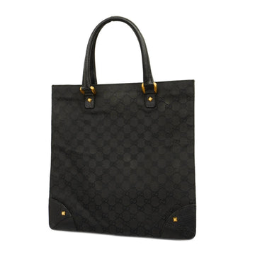 GUCCI tote bag GG canvas 120898 black gold hardware ladies