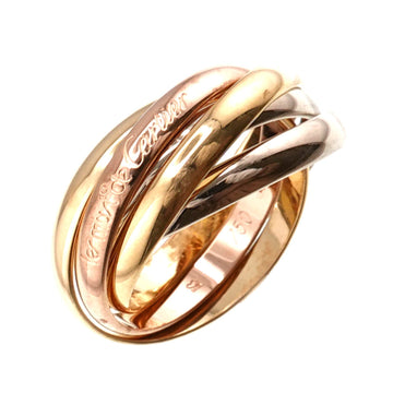 CARTIER Trinity #48 Ring K18 YG WG PG 5 Rows Three Gold 750