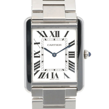 CARTIER Tank Solo LM Watch Stainless Steel 3169 Quartz Men's