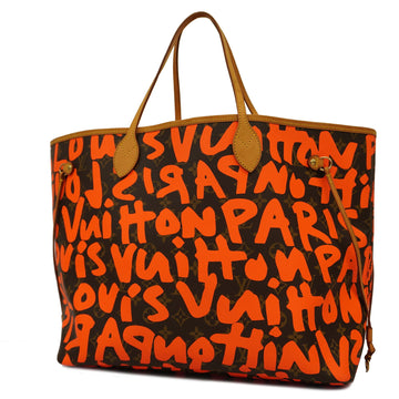 LOUIS VUITTON[3za0475] Auth  Tote Bag Monogram Graffiti Neverfull GM M93702 Orange