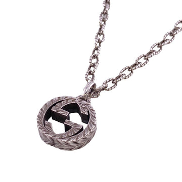 GUCCI Arabesque 925 15.9g Interlocking G Necklace Silver Unisex