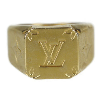 LOUIS VUITTON Signet Ring Monogram Ring/Ring M80191 Notation Size L Metal Gold