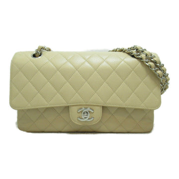 CHANEL Matelasse ChainShoulder25 bag Beige Caviar Skin [Grained Calf]