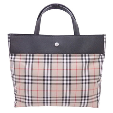 BURBERRY handbag Nova check beige x black nylon leather bag