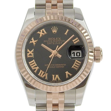 ROLEX Datejust automatic winding watch Roman index black dial random number 179171