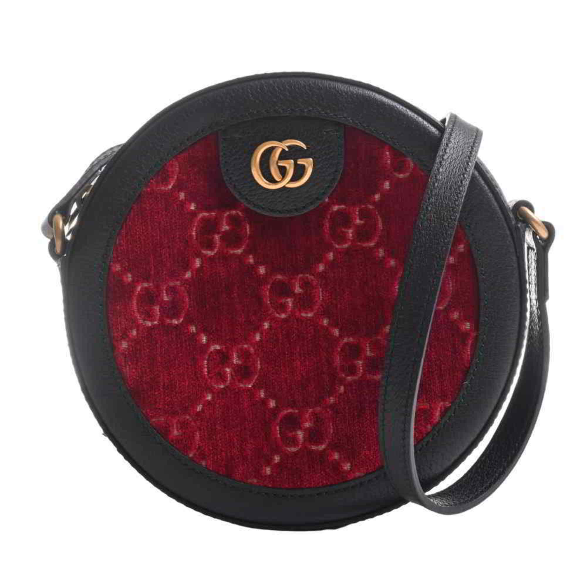 Gg velvet best sale round shoulder bag