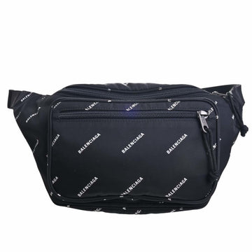 BALENCIAGA Nylon Explorer Waist Pouch Belt Bag 482389 Black Women's