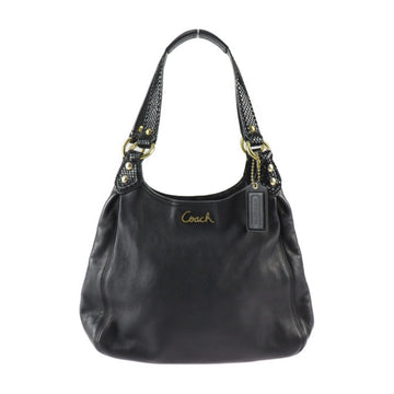 COACH bag shoulder F21926 leather black gold hardware handbag