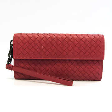 Bottega Veneta Intrecciato Women's Leather Long Wallet (bi-fold) Pink