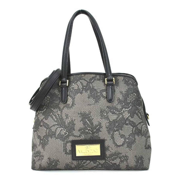 VALENTINO GARAVANI Garavani handbag 2Way bag coated canvas gray gold ladies