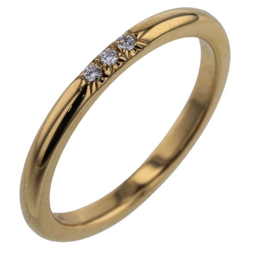 TIFFANY Ring Classic Band 3P Width approx. 2mm K18 Yellow Gold Diamond Size 10 Women's &Co.