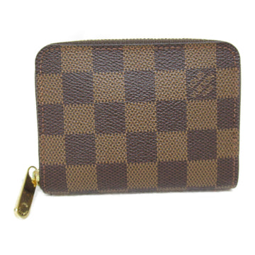 LOUIS VUITTON Zippy coin purse Brown Ebene Damier PVC coated canvas N63070