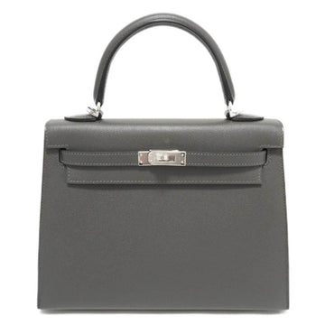 HERMES [] Kelly 25 Handbag Shoulder Bag Grimeyer/SV Metal Fittings Eva Color Z Engraved Women's with Leather Strap