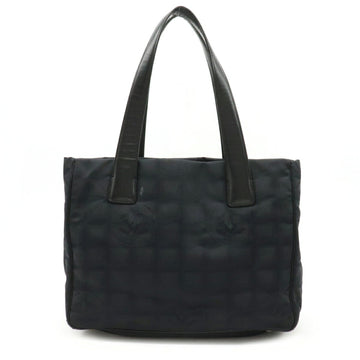 Chanel New Line Tote PM Bag Shoulder Nylon Leather Black A20457