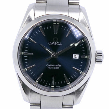 Omega Seamaster 150M 2518.80 Stainless Steel Quartz Analog Display Men's Navy Dial Watch A-Rank