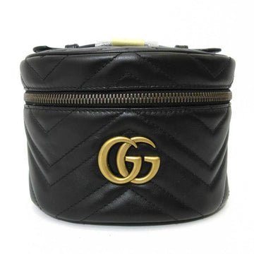 Gucci Bag GG Marmont Mini Backpack Rucksack Black Vanity Ladies Quilted Leather