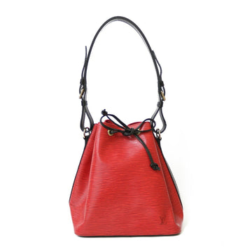 LOUIS VUITTON Shoulder Bag Epi Petit Noe M44172 Red Black Ladies