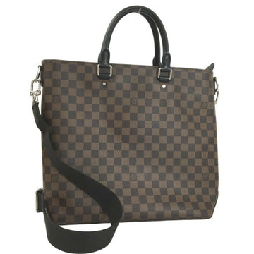 LOUIS VUITTON Tote Bag Jake 2Way Shoulder N41559 Damier Canvas Brown Men's