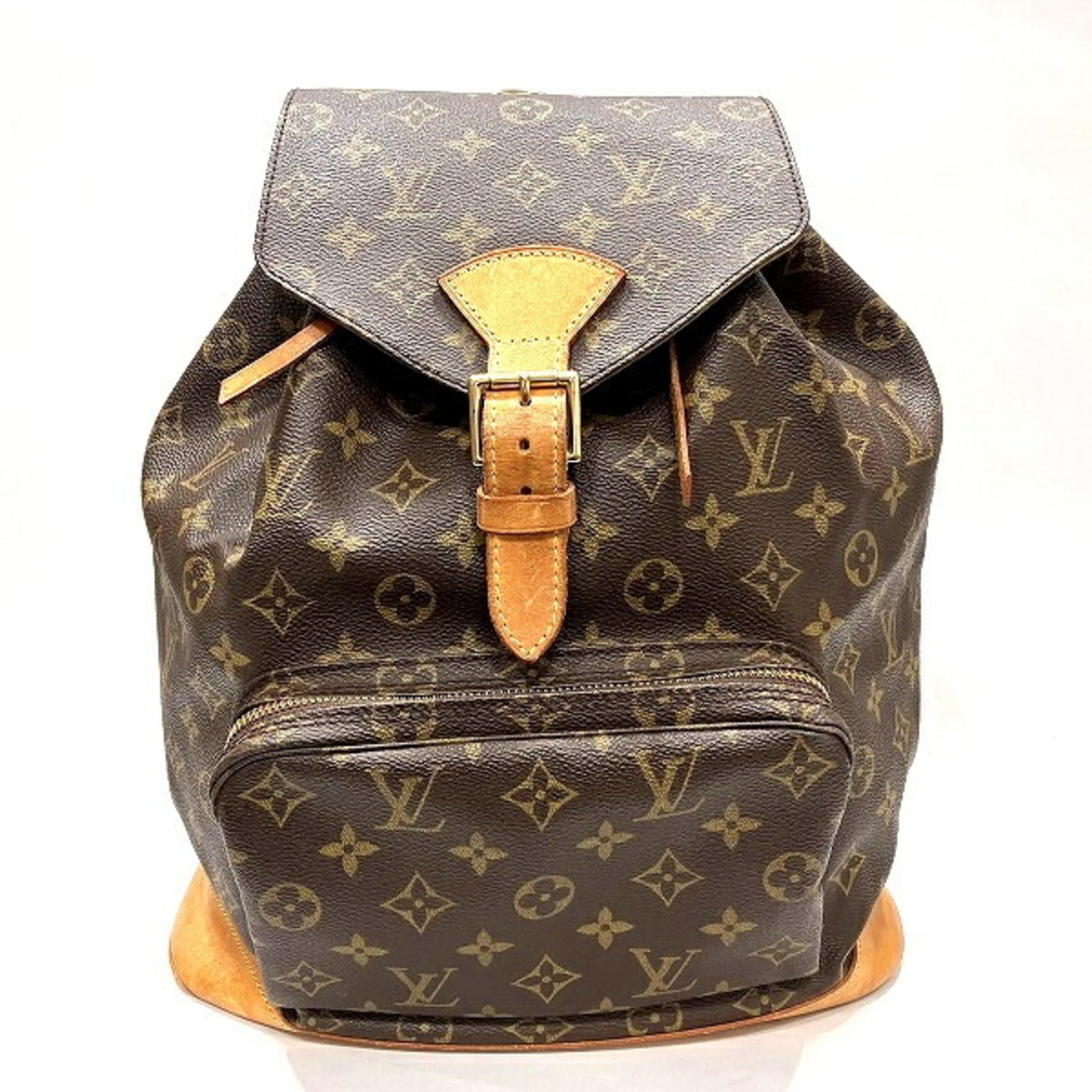 LOUIS VUITTON Louis Vuitton Vintage Monogram Montsouris GM Backpack Bag  M51135, Brown Women's Rucksacks