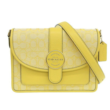 COACH signature canvas jacquard Ronnie crossbody bag shoulder yellow