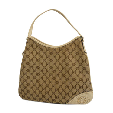 GUCCIAuth  169947 Women's GG Canvas Shoulder Bag Beige,Ivory