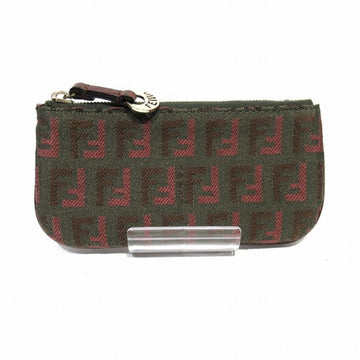 FENDI Zucca Pattern Coin Purse Case Unisex Wallet