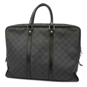 LOUIS VUITTONAuth  Damier Graphite Porto De Cuman Voyage N41125 Men's Briefcase