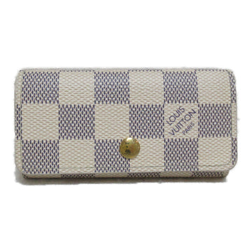 LOUIS VUITTON Multicles4 key holder Ivory Damier Azur PVC coated canvas N60386