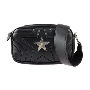STELLA MCCARTNEY Star Belt Bag Shoulder 529309 W8539 Leather Black Silver Hardware Waist Pochette