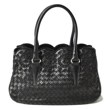 Bottega Veneta Handbag / 156586 V4950 1000 BOTTEGA VENETA Bag Intrecciato Flower Punching Black