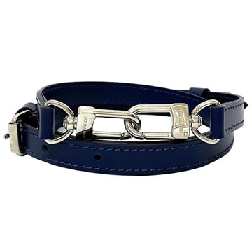 LOUIS VUITTON Shoulder Strap Navy Silver Andigo Blue Epi J60055 Leather BC1251  Only 100cm 120cm 1.5cm Long Retrofit