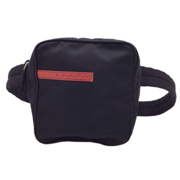 PRADA Nylon Waist Pouch Black Mini Bag Shoulder Women's Men's Unisex