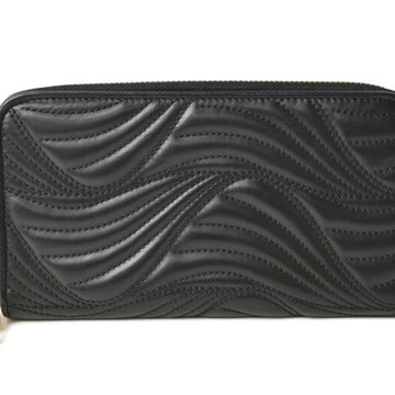 SALVATORE FERRAGAMO Ferragamo Wallet Salvatore Long Type Leather Black