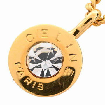 Celine crystal bijoux necklace gold metal