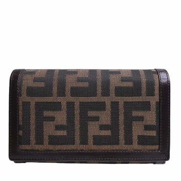 FENDI Canvas Zucca L-shaped bifold wallet 2559 31052 Brown Ladies