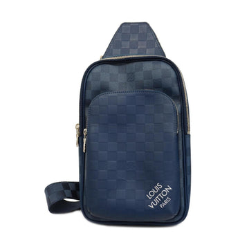 LOUIS VUITTON Shoulder Bag Damier Infini Avenue Sling N40439 Blue Men's