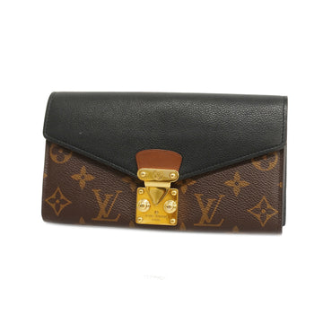 LOUIS VUITTONAuth  Monogram Pallas M58414 Long Wallet [bi-fold] Noir