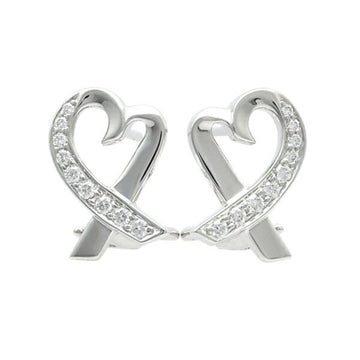 TIFFANY Loving Heart Paloma Picasso K18WG White Gold Earrings