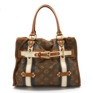 LOUIS VUITTON Monogram Tisse Sac Rayeur GM Style Tote Bag Shoulder M56385