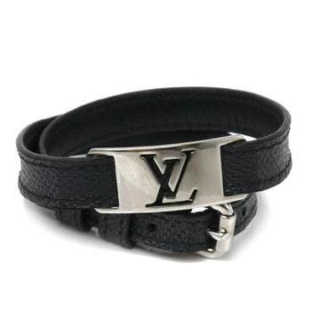 LOUIS VUITTON Damier Graphite Canvas Bracelet Sign It M6616 36-39cm Men's