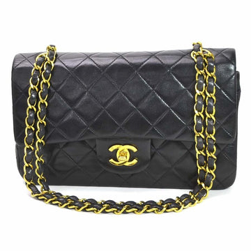 CHANEL Shoulder Bag Chain Coco Mark Matelasse Double Flap 23 Black Lambskin  Ladies