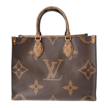 LOUIS VUITTON Monogram Giant On the Go MM Tote Brown M45321 Women's Reverse Canvas Handbag