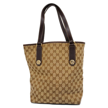 GUCCI tote bag GG canvas 153009 brown gold hardware ladies